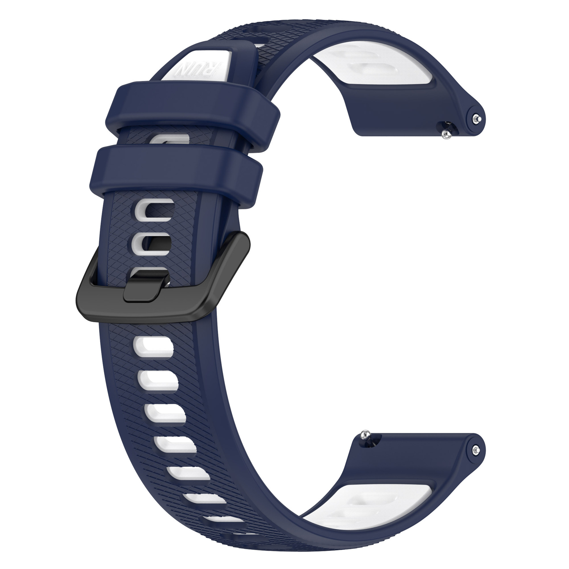 QRS7 - Silicone 20mm Replacement Band Strap with Metal Buckle Compatible with Fire-Boltt, Boat, Noise, Amazfit, beatXp & Other 20mm Watches